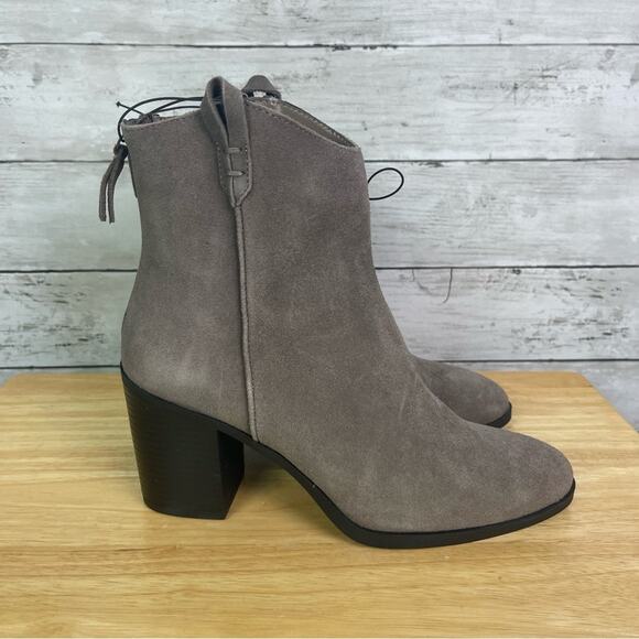Mia Rhys Suede Ankle Boots Gray Size 8.5 - Picture 1 of 5